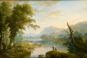 Lakeland Manzarasında Balıkçılar